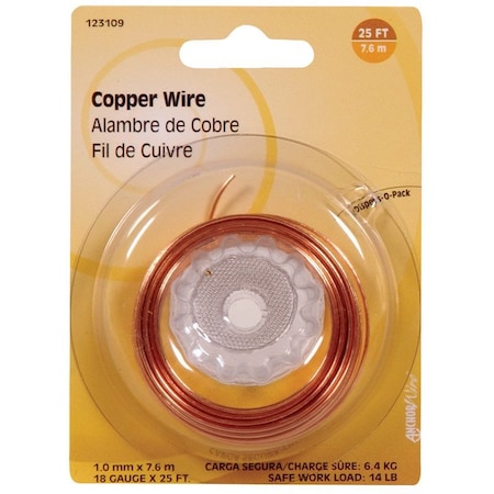 Hillman HILLMAN 25 ft. L Copper 18 Ga. Wire, PK10 123109-N